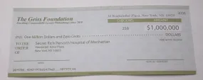 30 Rock: Geiss Foundation Check for a Million Dollars to Secret Rich Person's Hospital