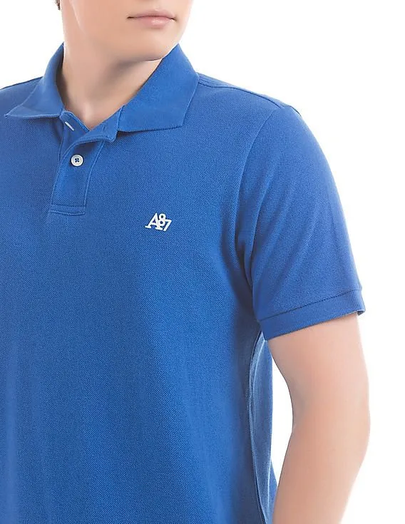 Aeropostale Royal Blue Pique Polo Shirt