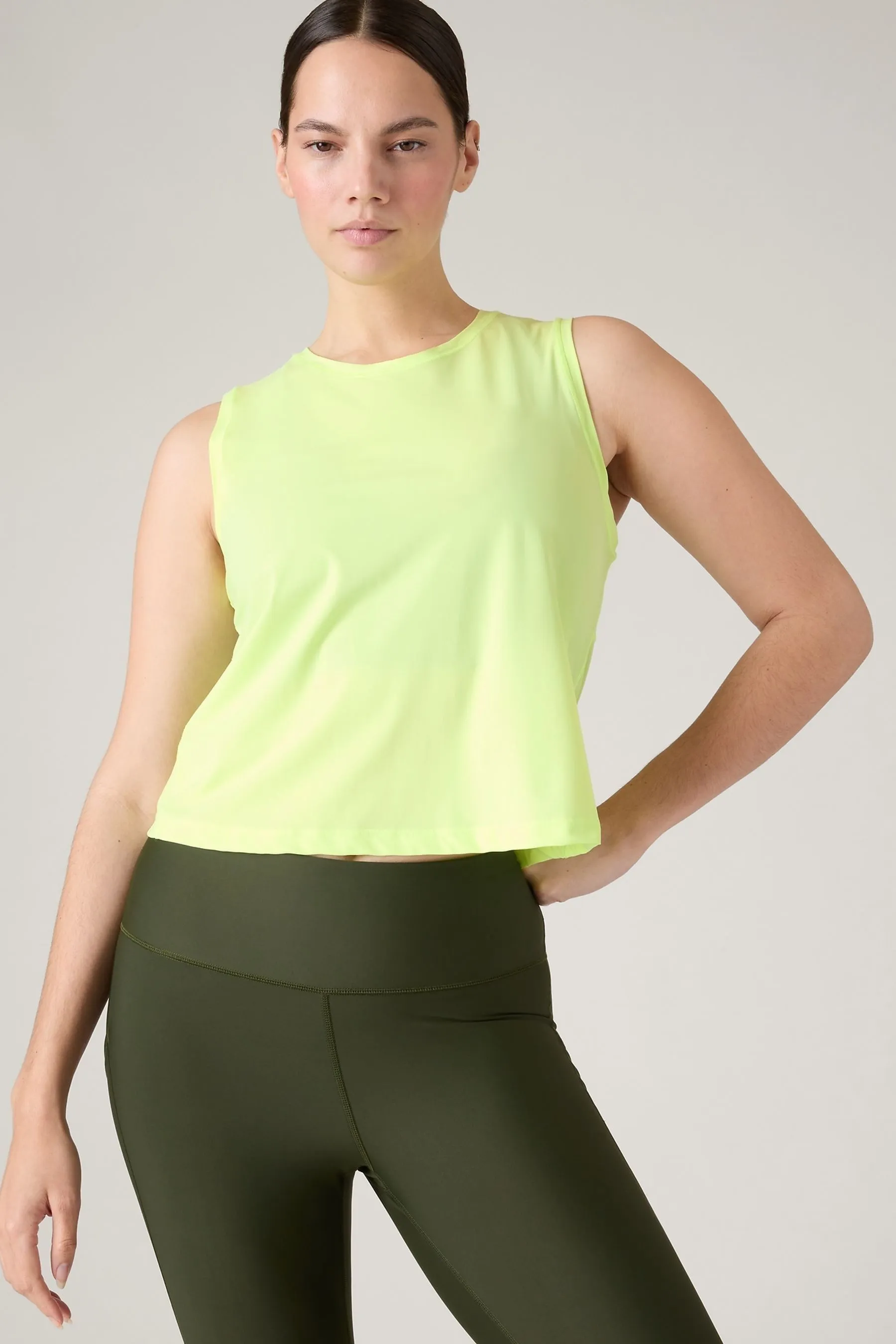 Athleta Green Ultimate Muscle Tank Top