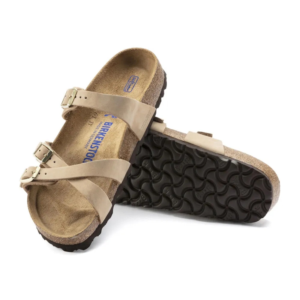 Birkenstock Franca Soft Footbed Sandcastle Nubuck Women’s Sandals (Regular)