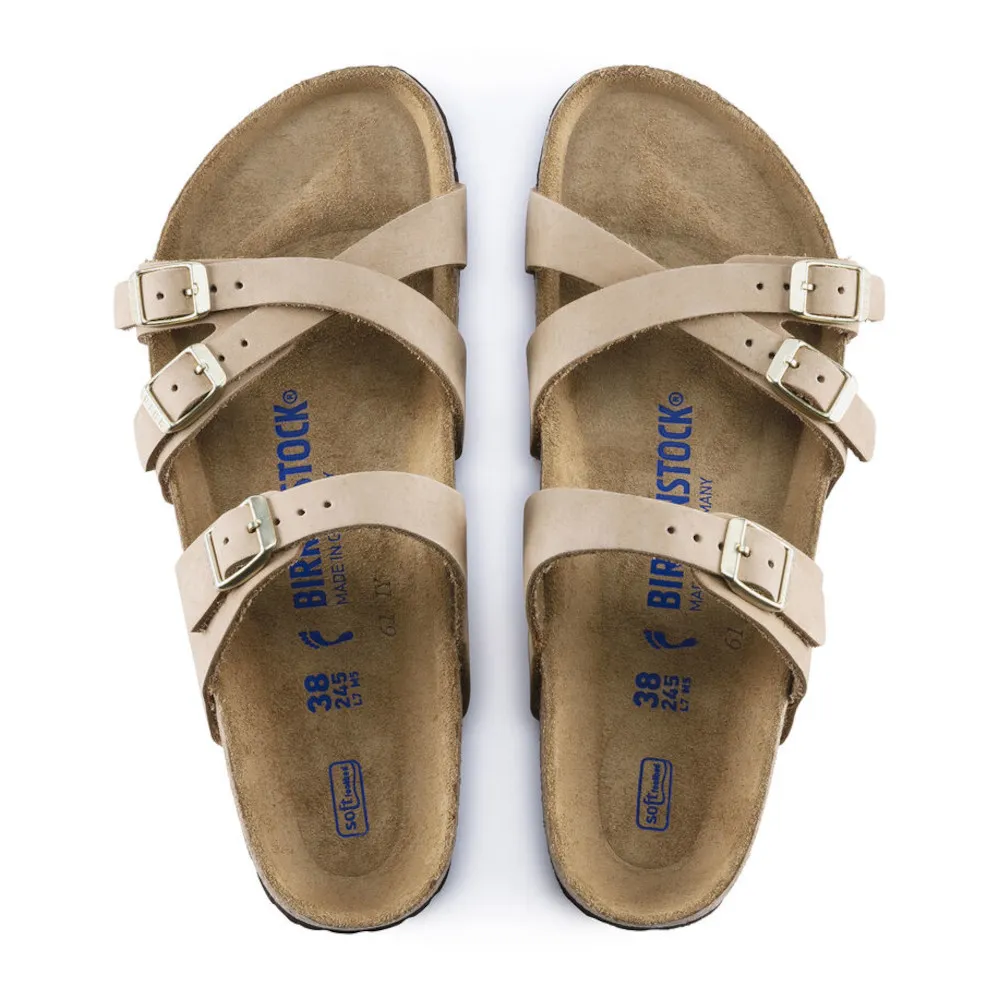 Birkenstock Franca Soft Footbed Sandcastle Nubuck Women’s Sandals (Regular)