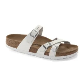 Birkenstock Franca White Leather Women’s Sandals (Regular)