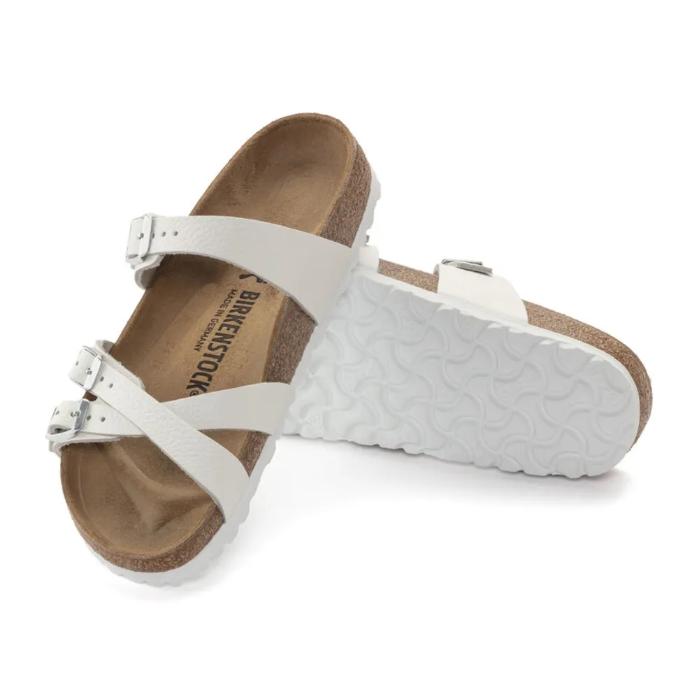 Birkenstock Franca White Leather Women’s Sandals (Regular)