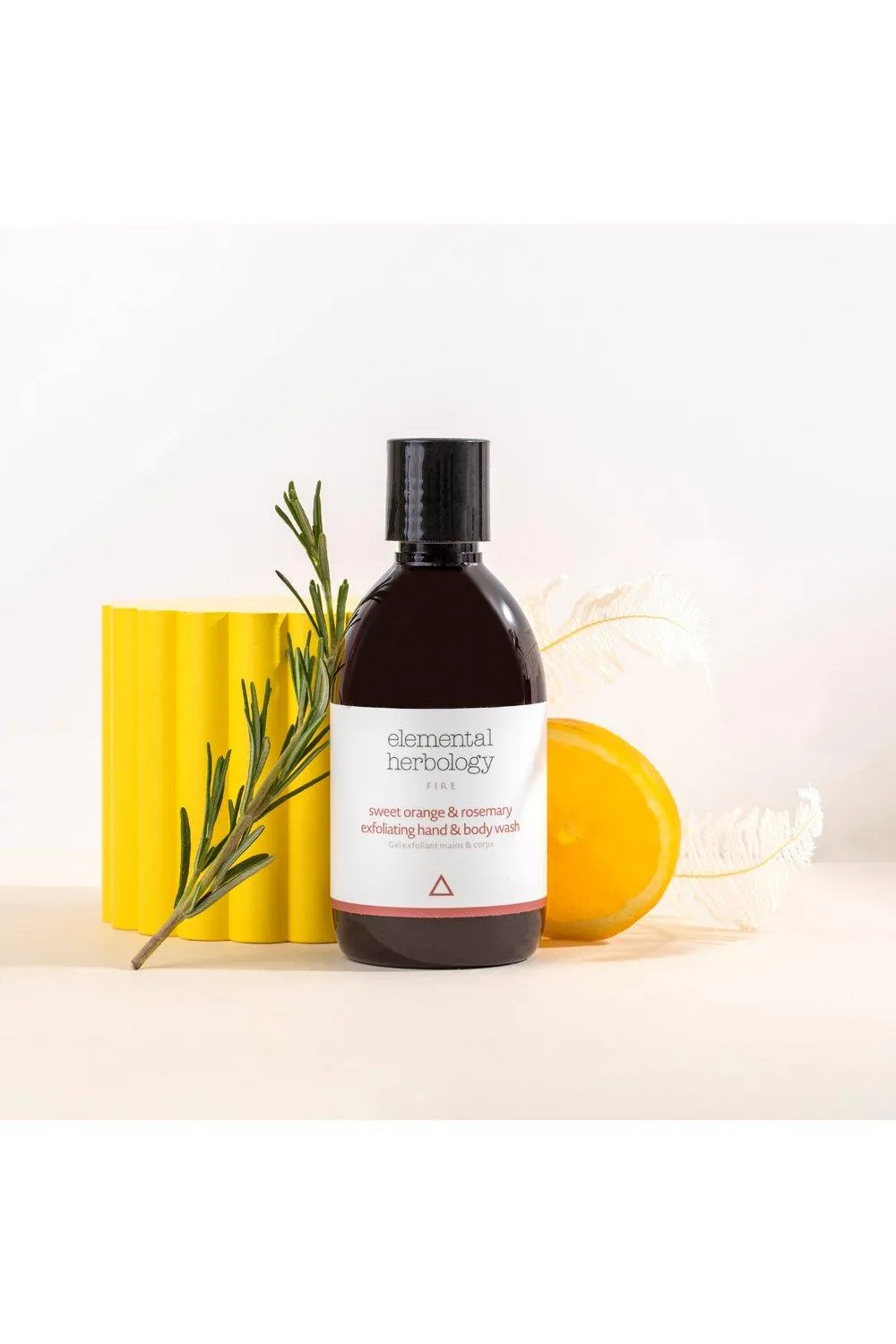 Body | Sweet Orange and Rosemary Exfoliating Hand and Body Wash 290ml | Elemental Herbology