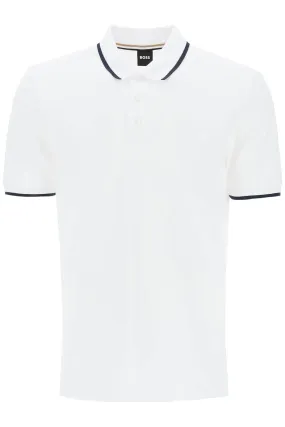 BOSS polo shirt with contrasting edges