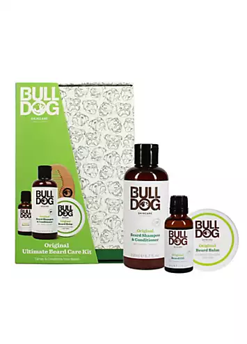 Bulldog Original Ultimate Beard Care Kit - Beard Shampoo & Condition 200ml, Beard Oil 30ml & Beard Balm | Kaleidoscope