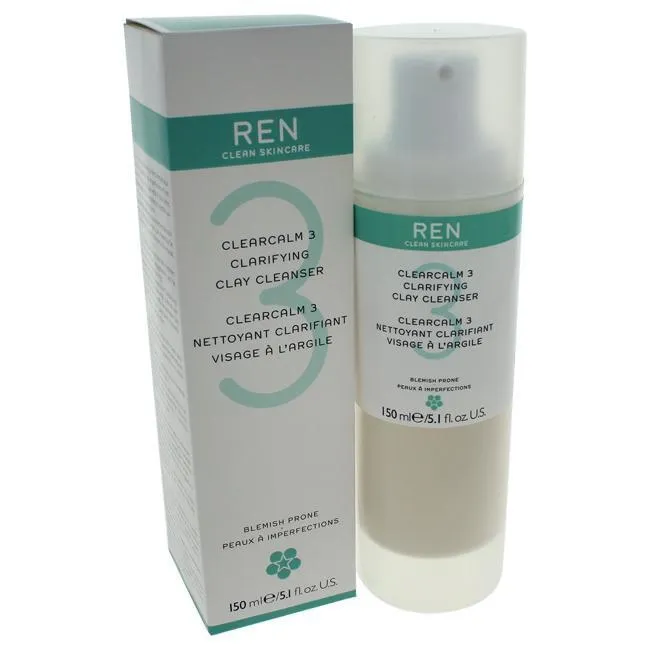 Clearcalm 3 Clarifying Clay Cleanser by REN for Unisex - 5.1 oz Cleanser