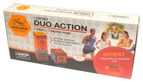 Coffret Duo ACTION 1 Baume du tigre rouge 19g +lotion 28 ml +roulette