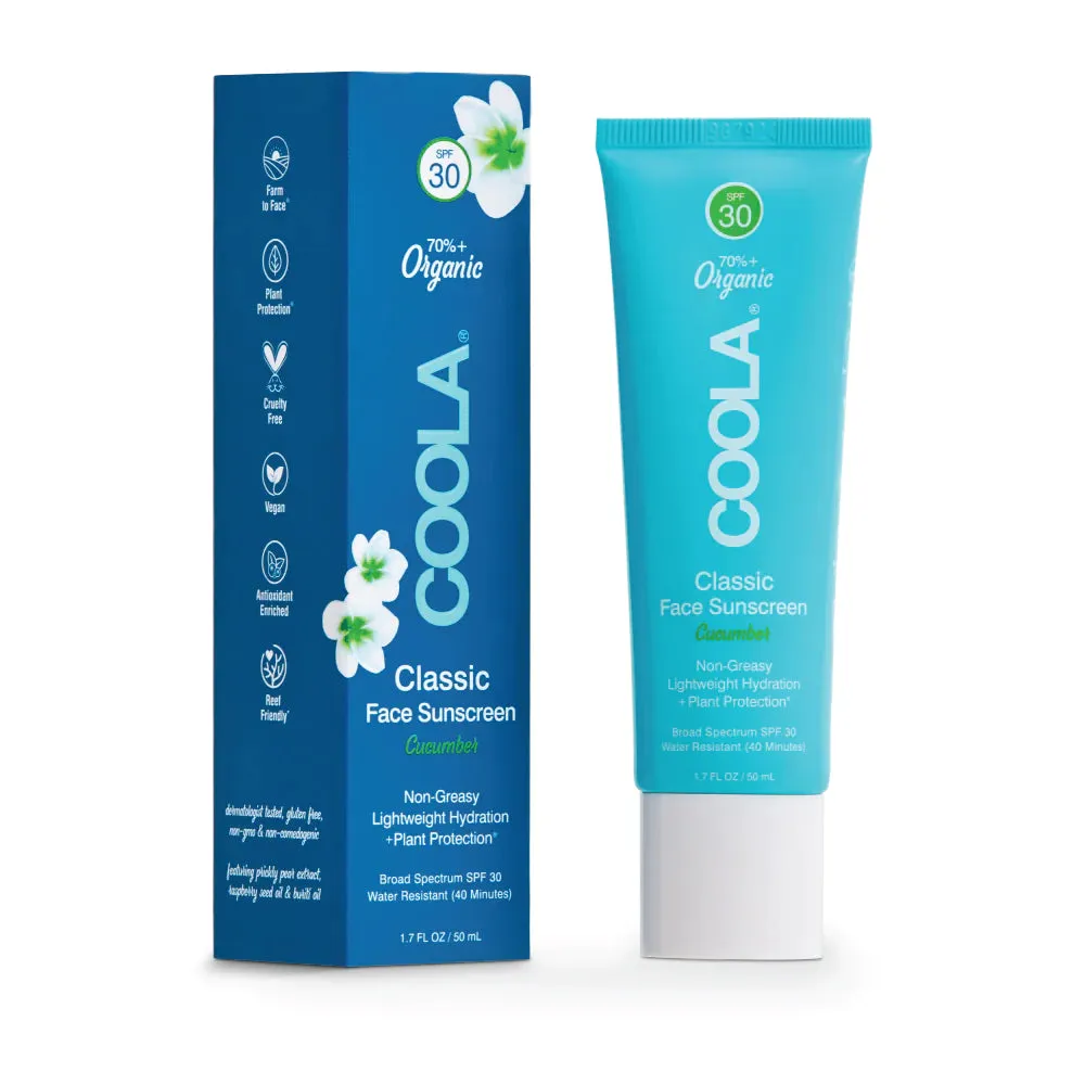 COOLA Classic Face Organic Sunscreen Lotion Cucumber SPF30