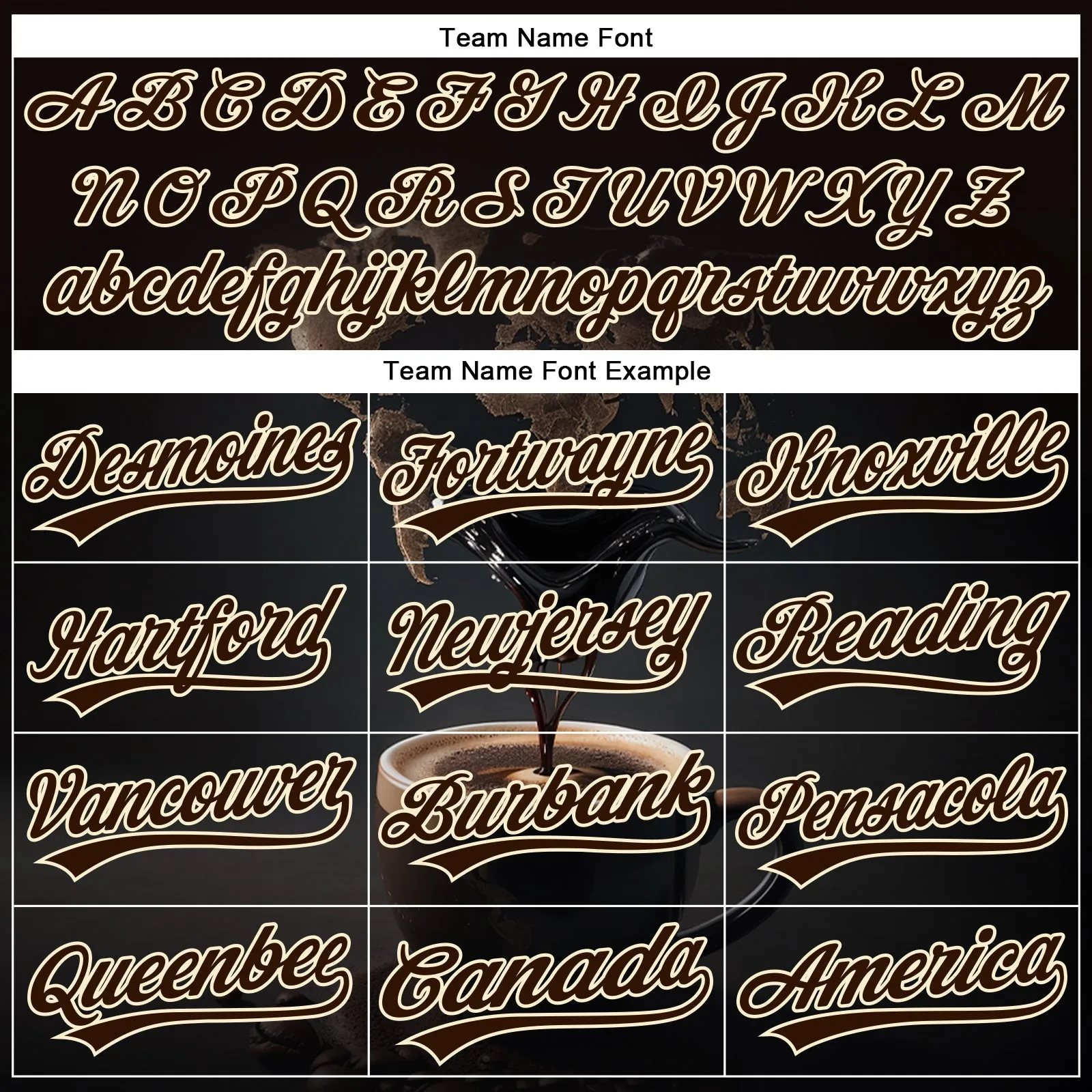 Custom Black Brown Cream 3D Pattern Design International Coffee Day Authentic Baseball Jersey