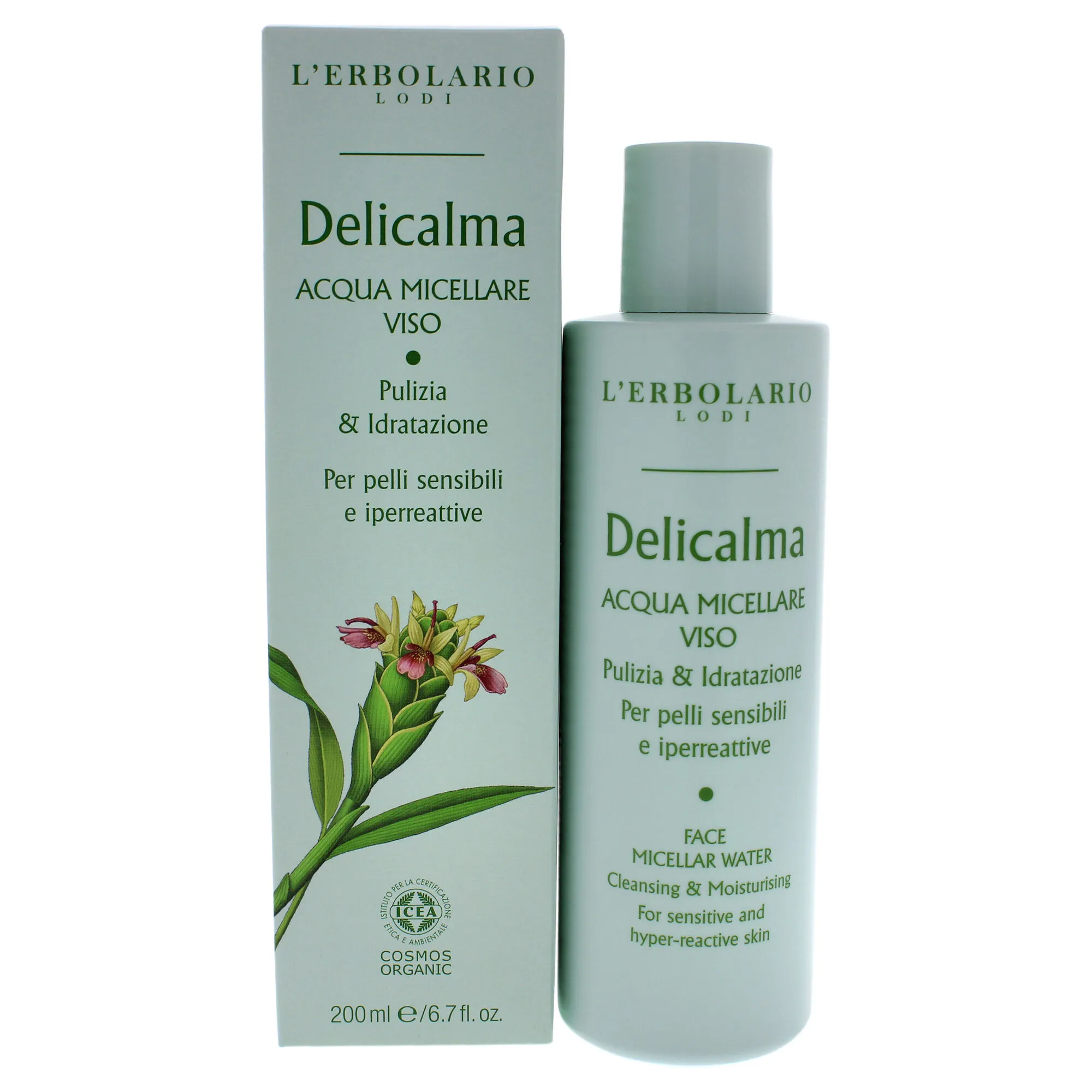 Delicalma Face Micellar Water by LErbolario for Unisex - 6.7 oz Cleanser