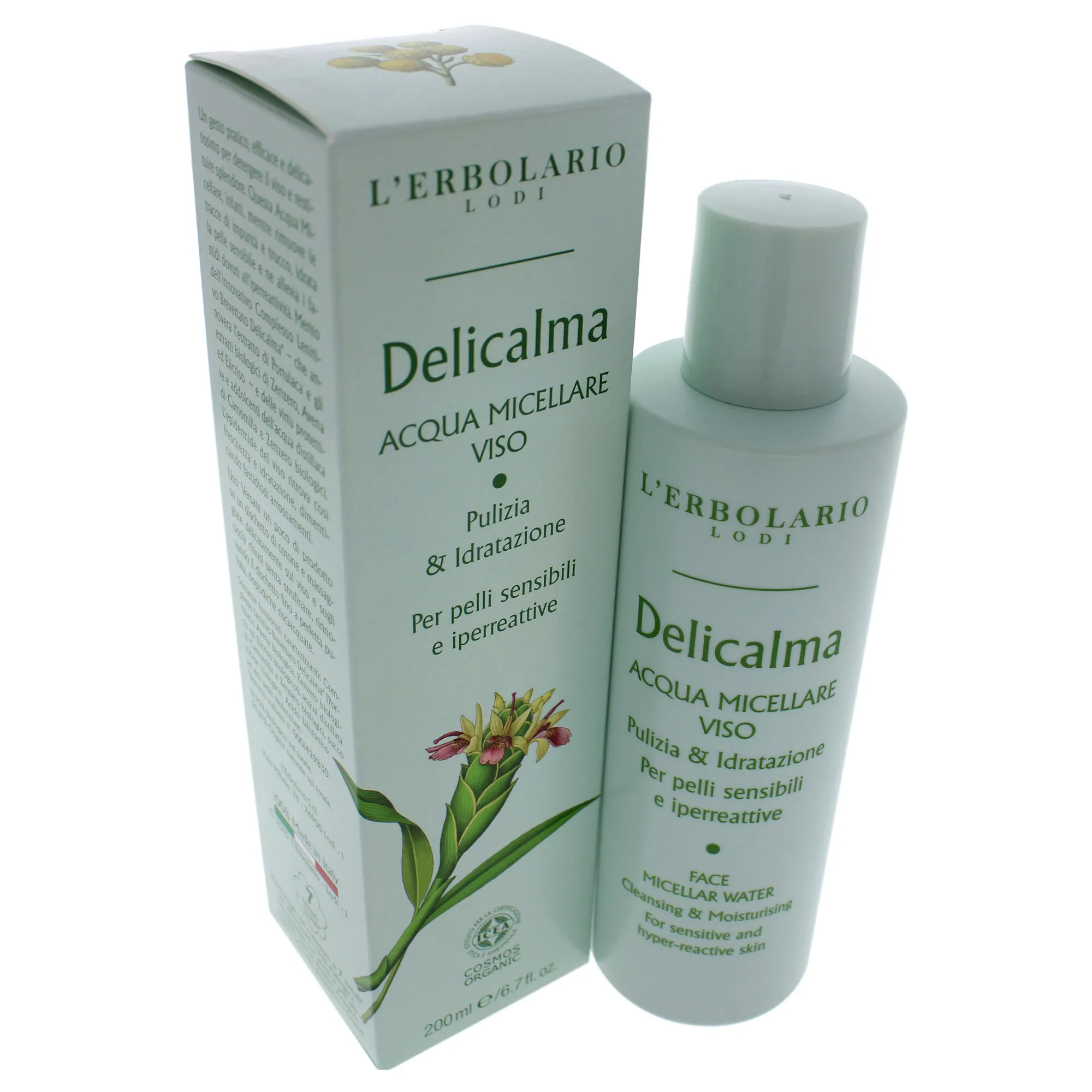 Delicalma Face Micellar Water by LErbolario for Unisex - 6.7 oz Cleanser