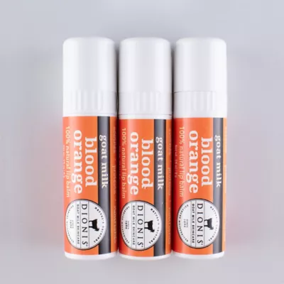 Dionis Goat Milk Skincare Blood Orange Goat Milk Lip Balm, Set of 3