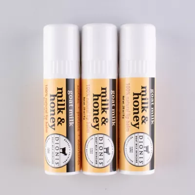 Dionis Goat Milk Skincare Milk and Honey Goat Milk Lip Balm, Set of 3