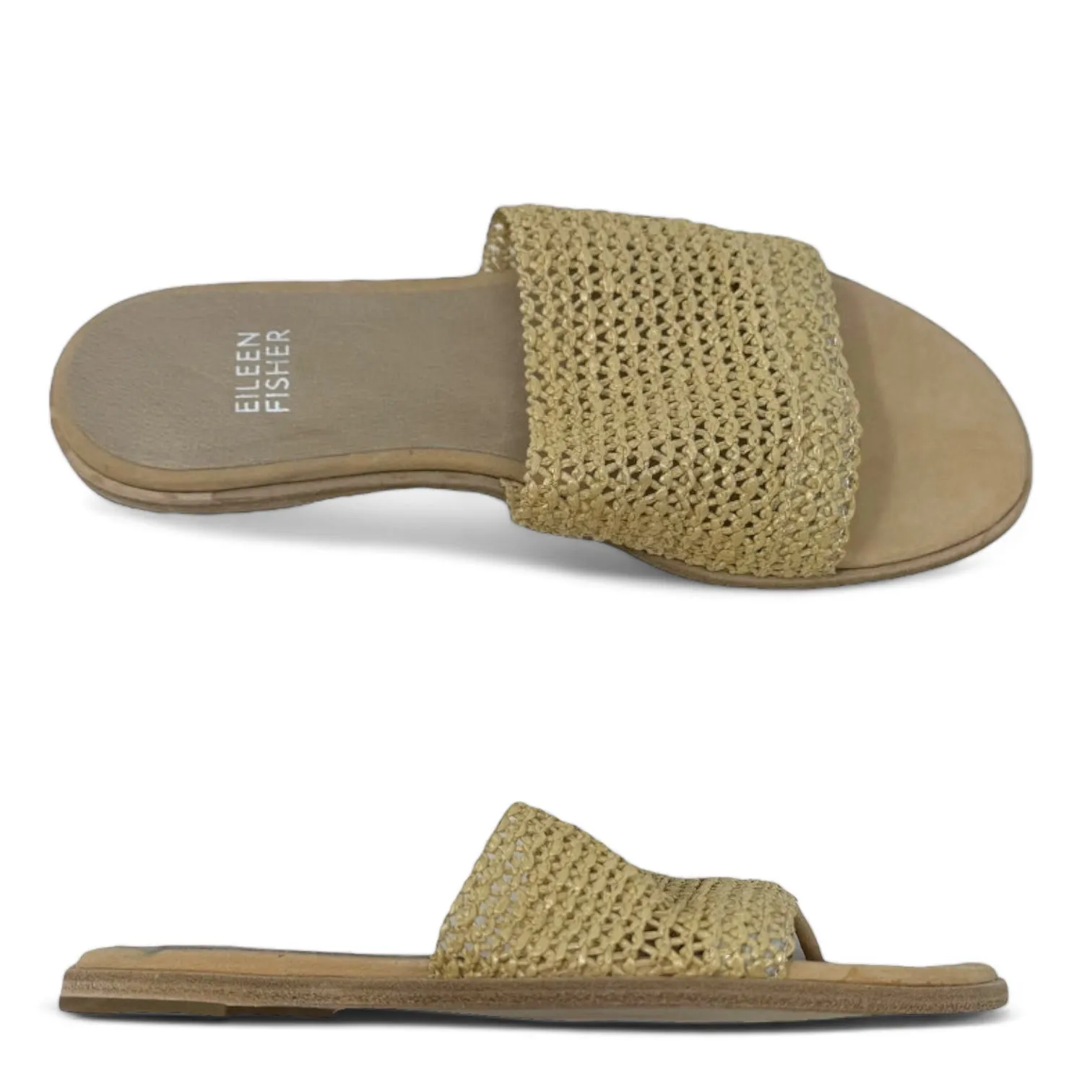 Edge2 Raffia Sandals in Natural Designer Eileen Fisher, Size 6