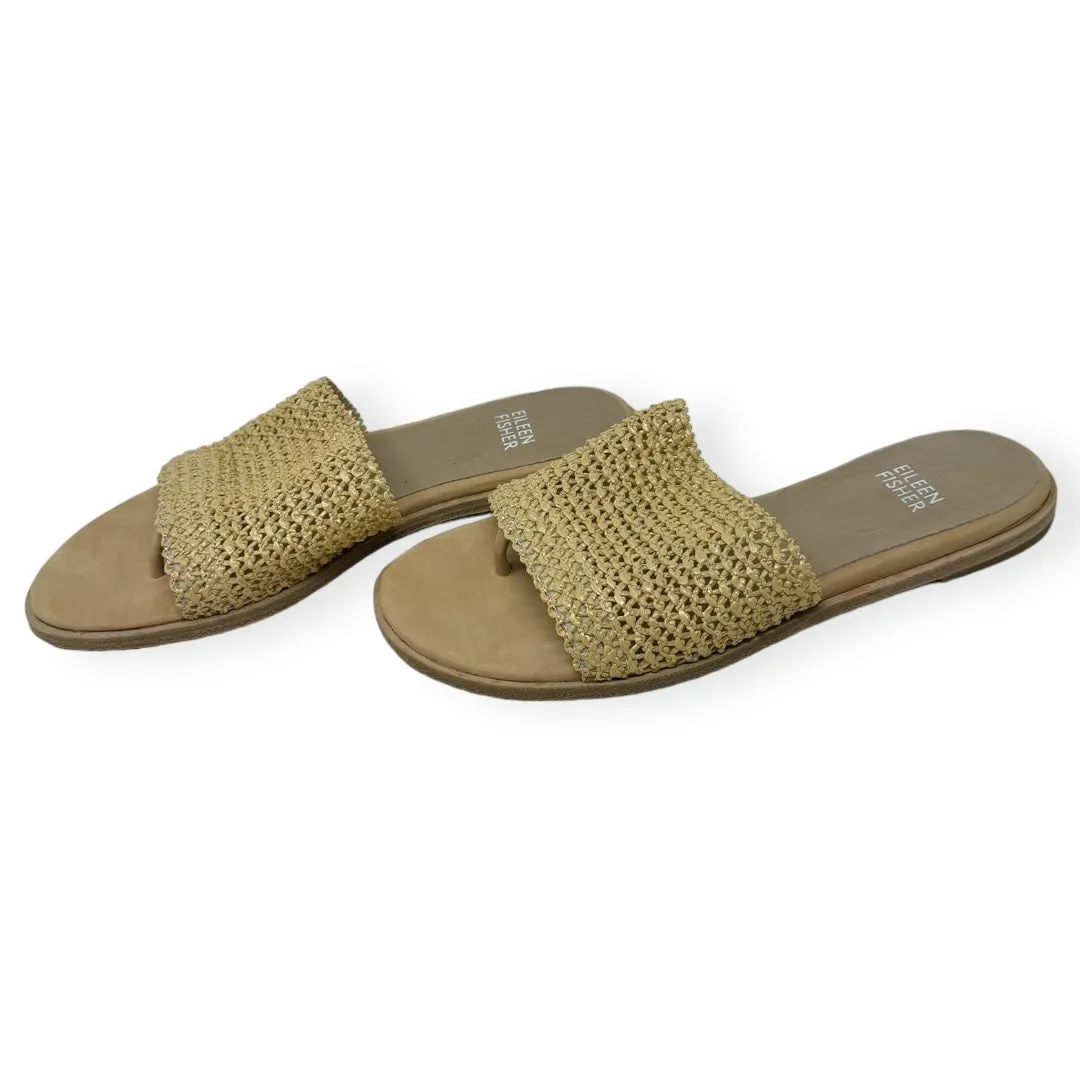 Edge2 Raffia Sandals in Natural Designer Eileen Fisher, Size 6