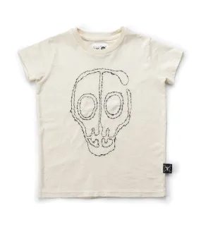 embroidered skull mask t-shirt