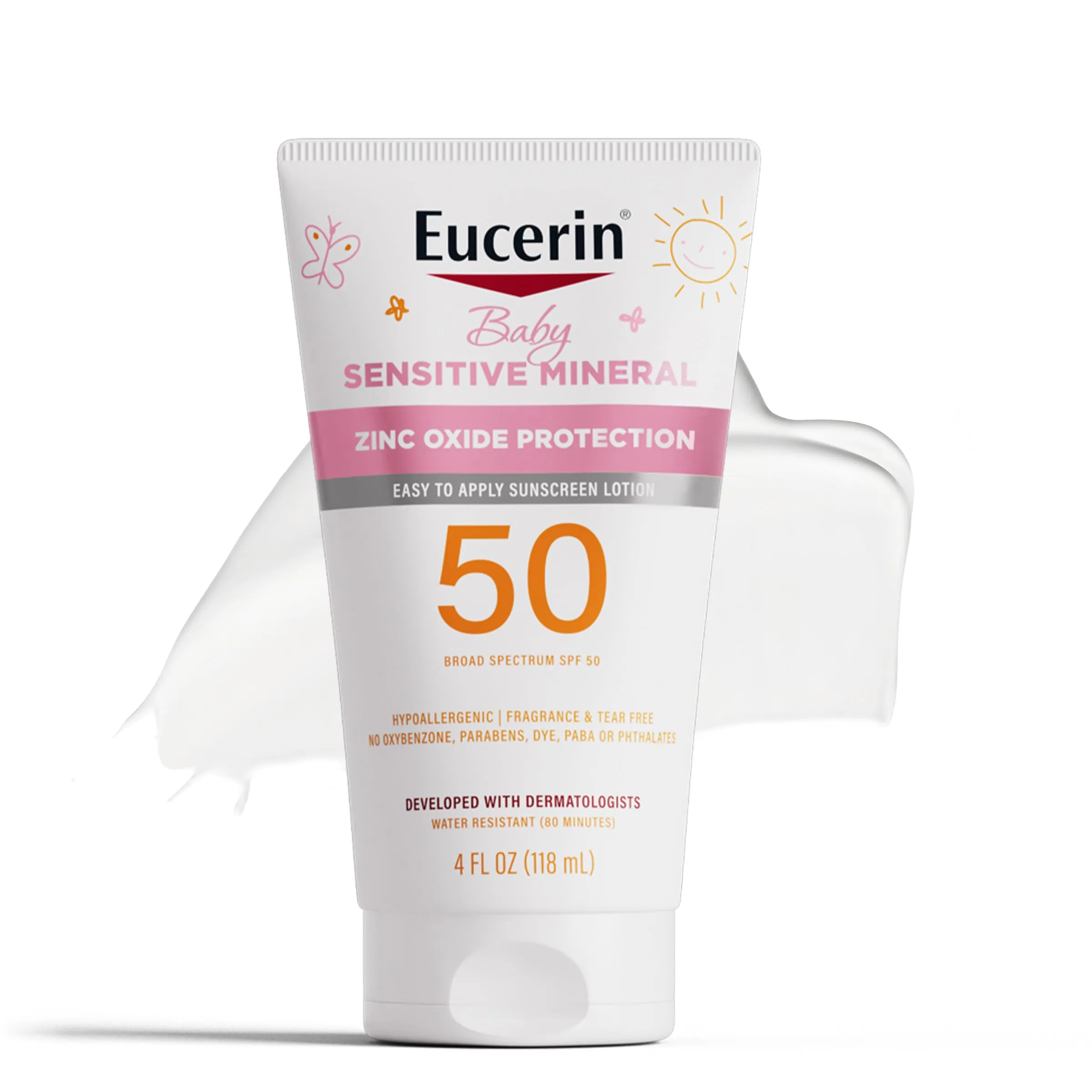 Eucerin Sun Sensitive Mineral Baby Sunscreen SPF 50, Sunscreen Lotion 4oz