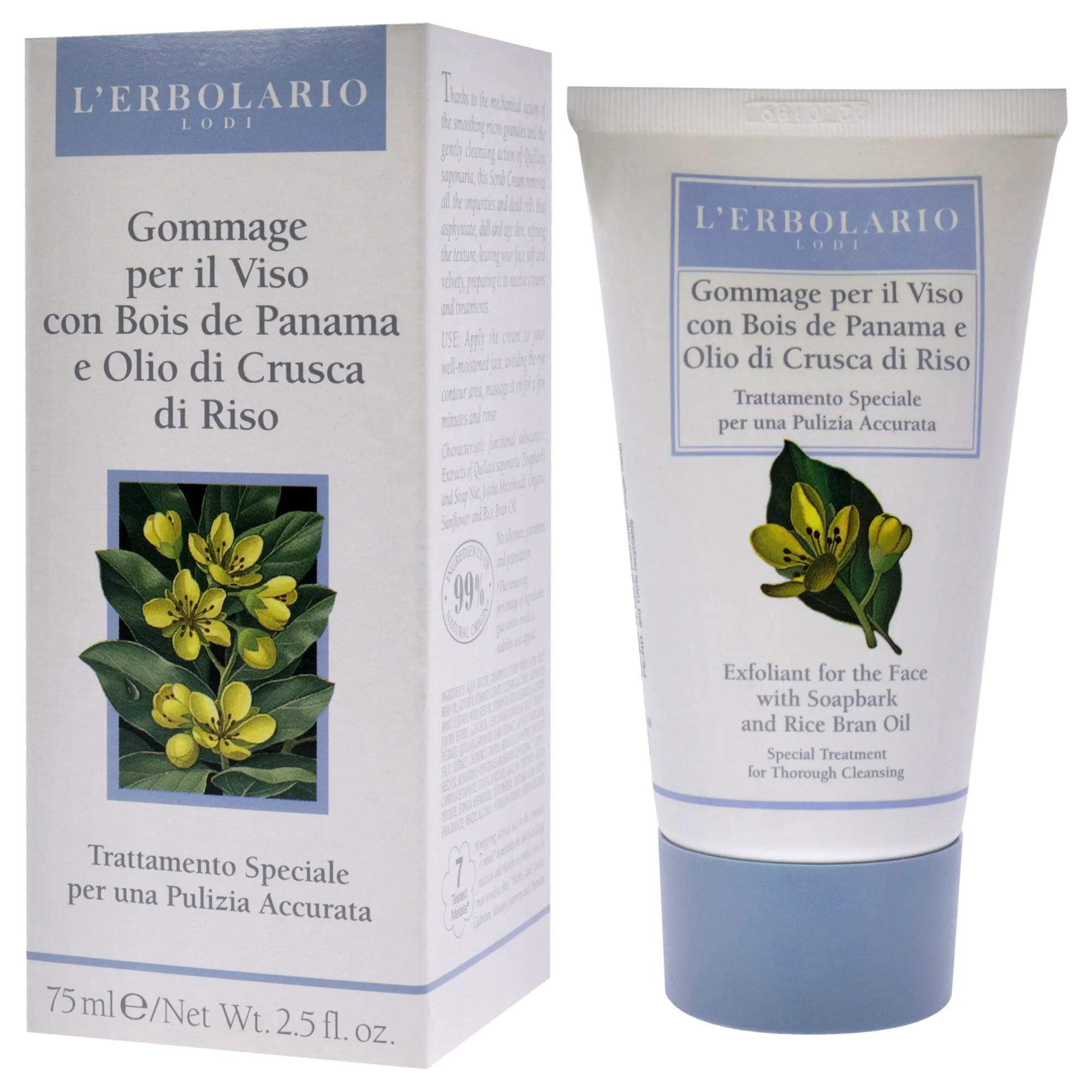 Exfoliant Soapbark - Rice Bran Oil by LErbolario for Unisex - 2.5 oz Cleanser