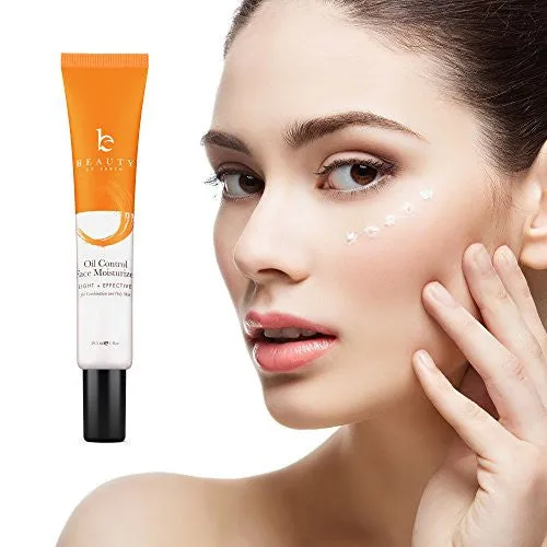 FACIAL MOISTURIZER, ORGANIC & NATURAL FACE MOISTURIZING CREAM FOR COMBINATION, OILY AND SENSITIVE SKIN - BEST NON-GREASY OIL CON