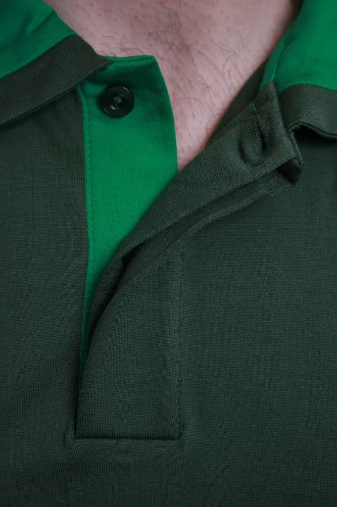 Farah Higgins Contrast Forest Green Polo