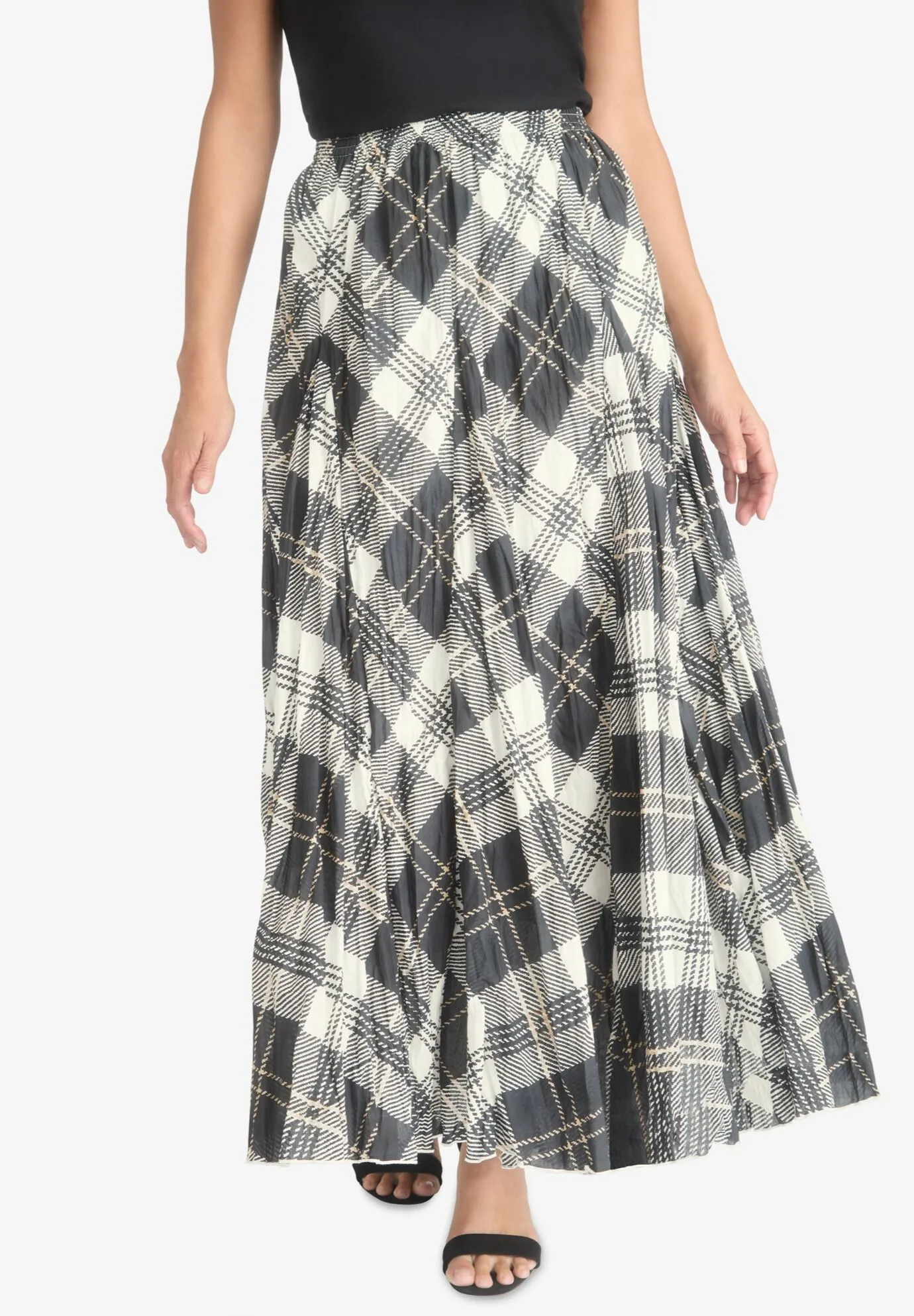 Flowing Crinkled Maxi Skirt