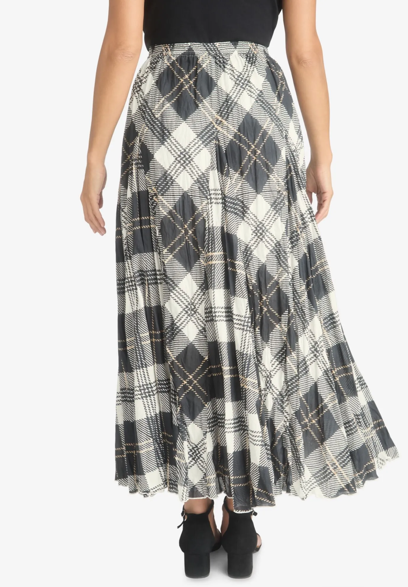 Flowing Crinkled Maxi Skirt