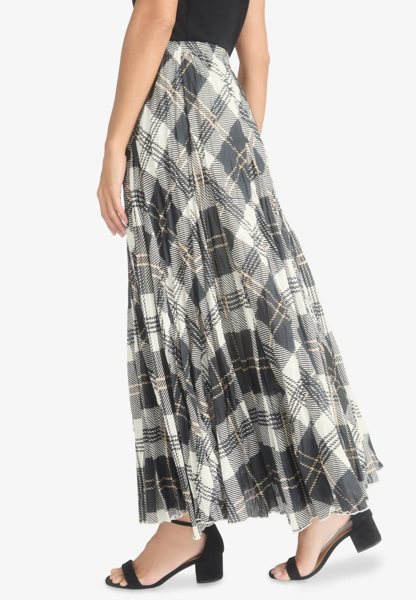 Flowing Crinkled Maxi Skirt