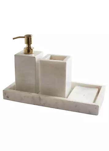 Freemans White Marble Liquid Soap Dispenser | Kaleidoscope