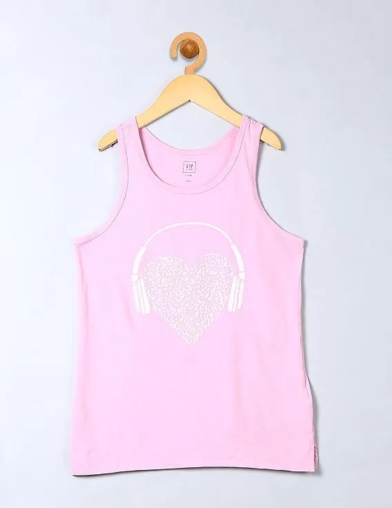 GAP Girls Pink Graphic Tank