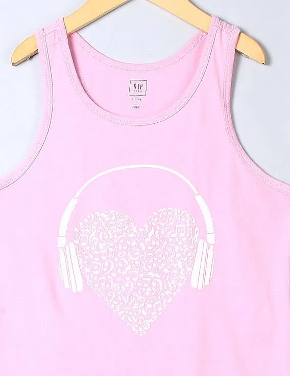 GAP Girls Pink Graphic Tank