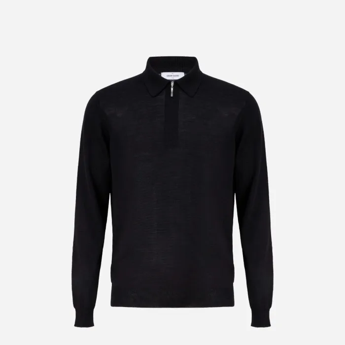 GRAN SASSO   Half Zip Cashmere Polo 