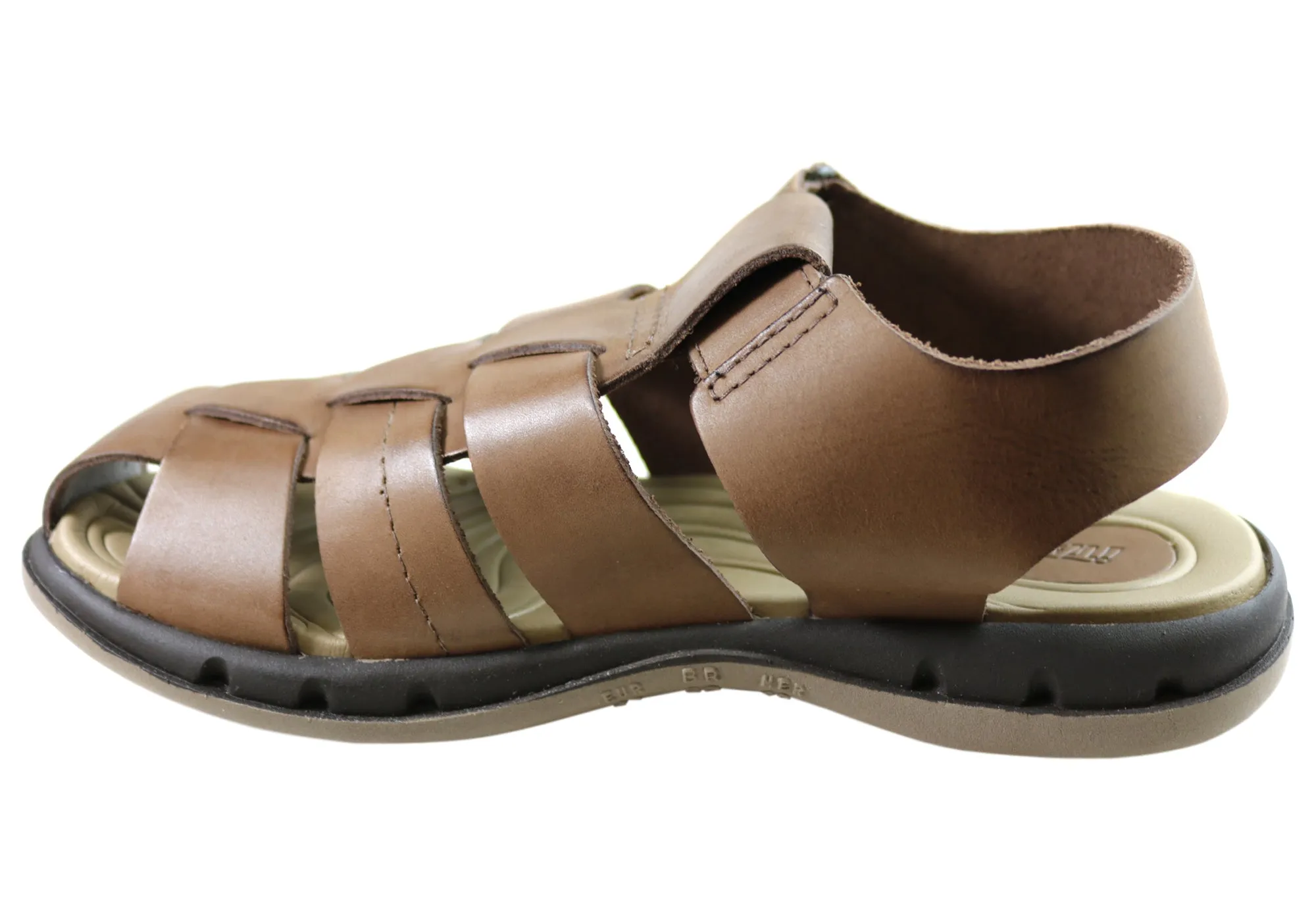 Itapua Troy Mens Leather Comfort Closed Toe Sandals Made In Brazil