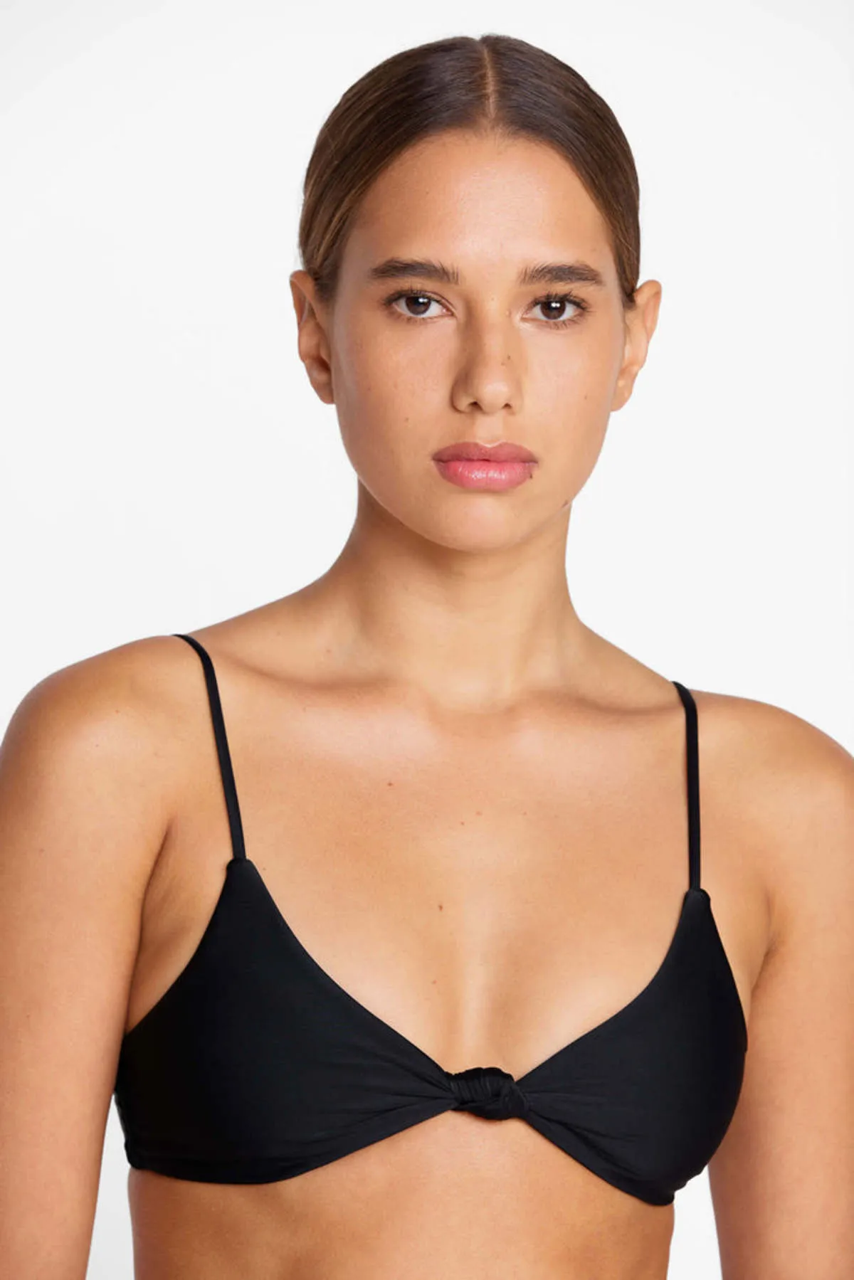 Kaloko 2 Knot Front Bikini Top - Ecru