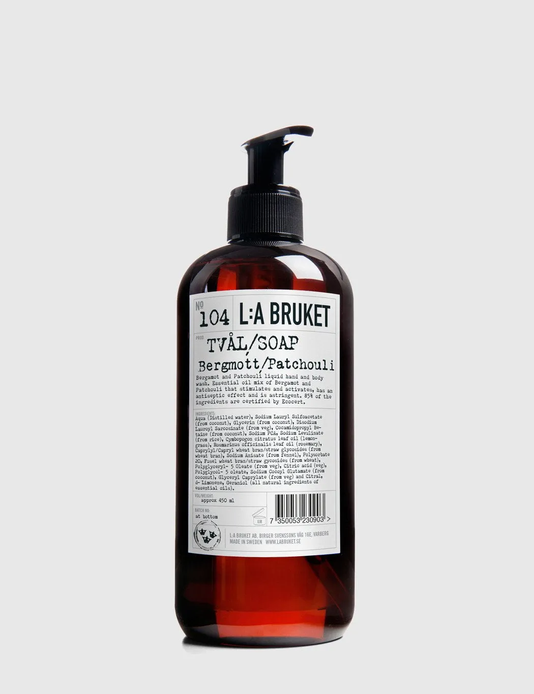 L:A Bruket Hand & Body Wash (250ml) - Bergamot/Patchouli