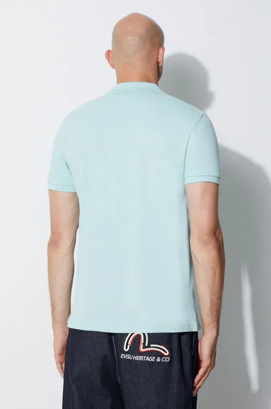 Lacoste cotton polo shirt turquoise color