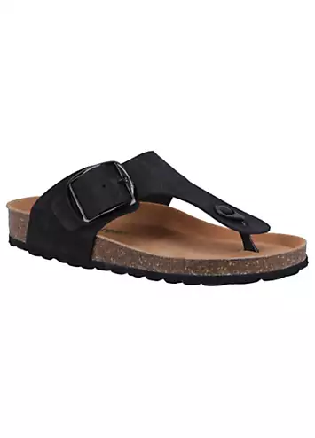 Ladies Black Billie Toepost Sandals by Hush Puppies | Look Again