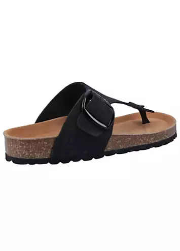 Ladies Black Billie Toepost Sandals by Hush Puppies | Look Again