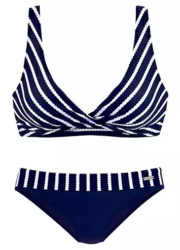 LASCANA Striped Triangle Bikini Set | Look Again