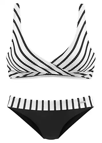 LASCANA Striped Triangle Bikini Set | Look Again