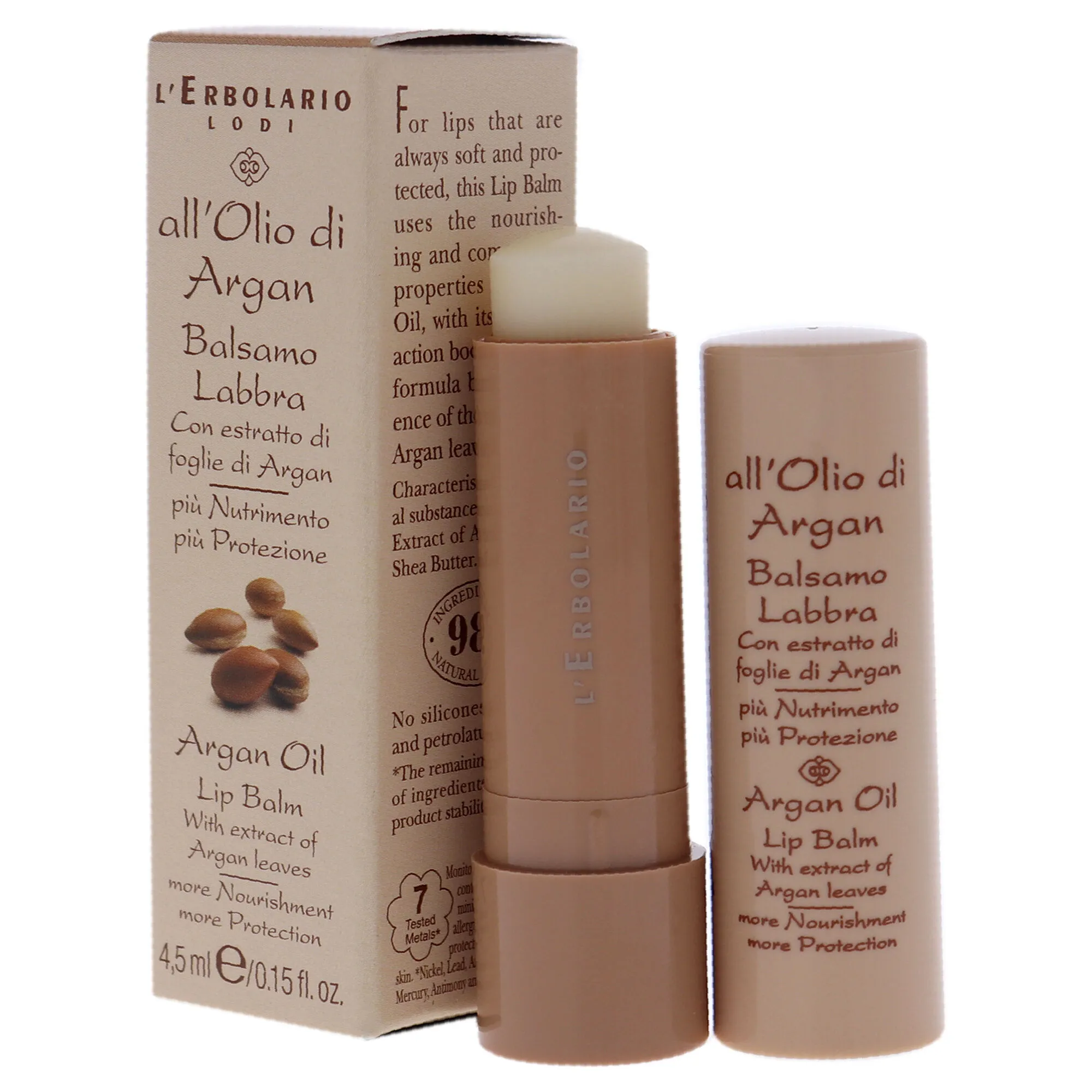 Lip Balm - Argan Oil by LErbolario for Unisex - 0.15 oz Lip Balm