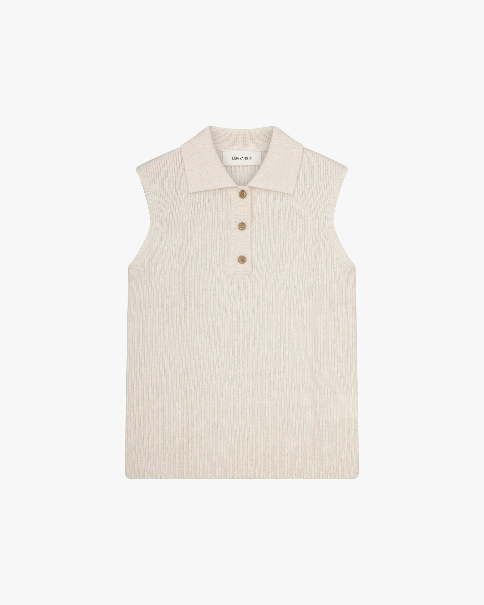 LISA YANG 'Liri' Cashmere Polo Shirt