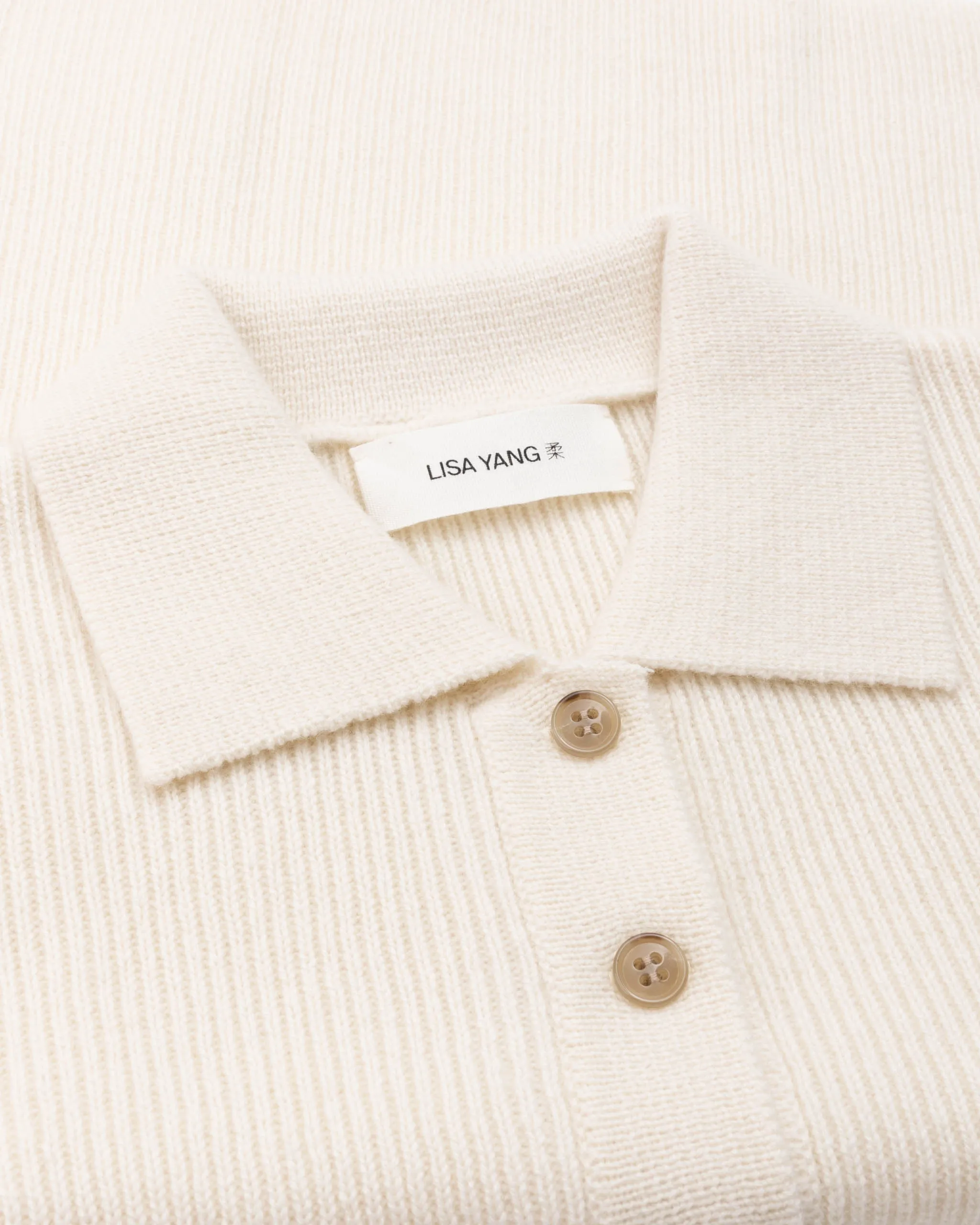 LISA YANG 'Liri' Cashmere Polo Shirt