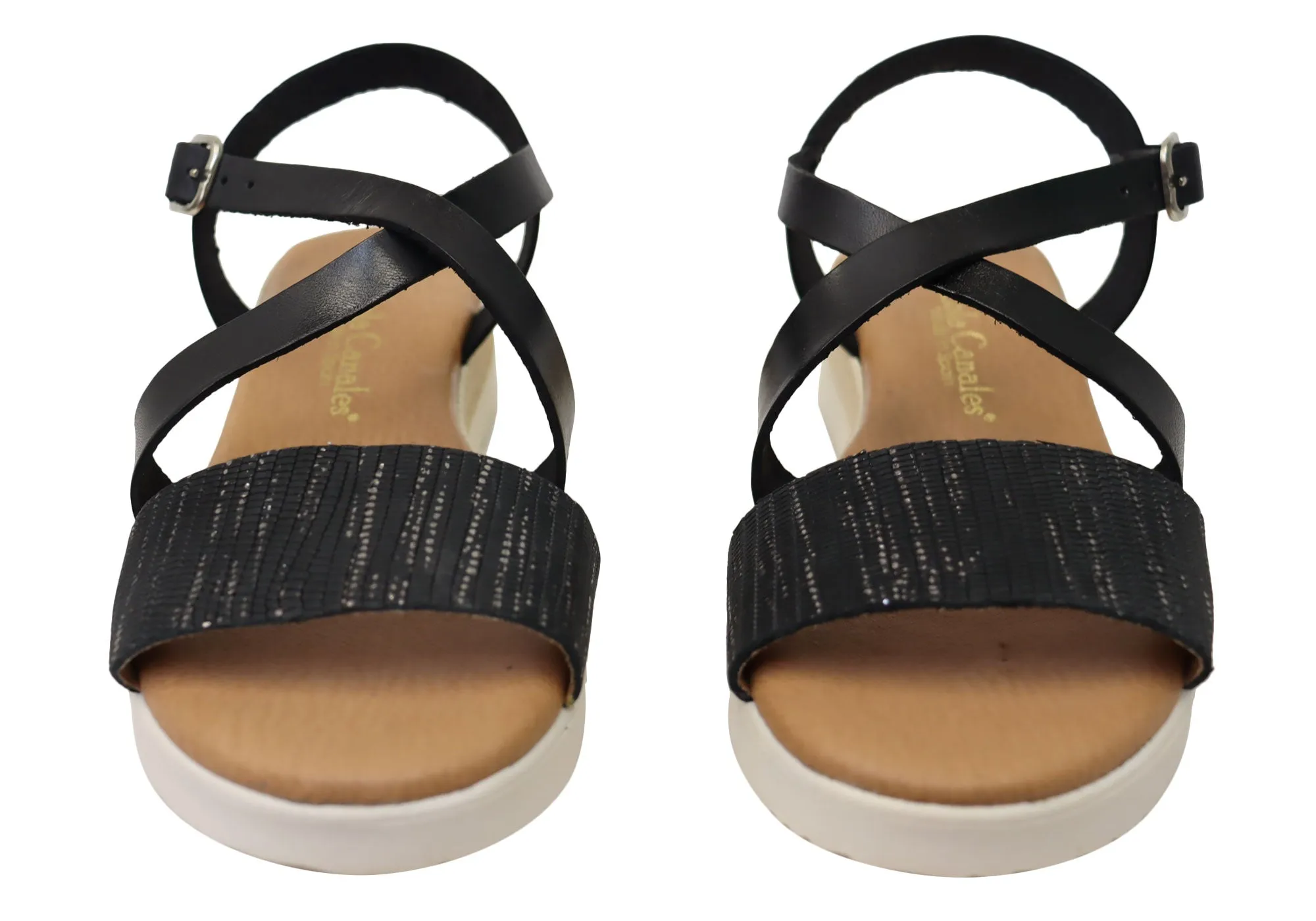 Lola Canales Cambridge Womens Comfort Leather Sandals Made In Spain