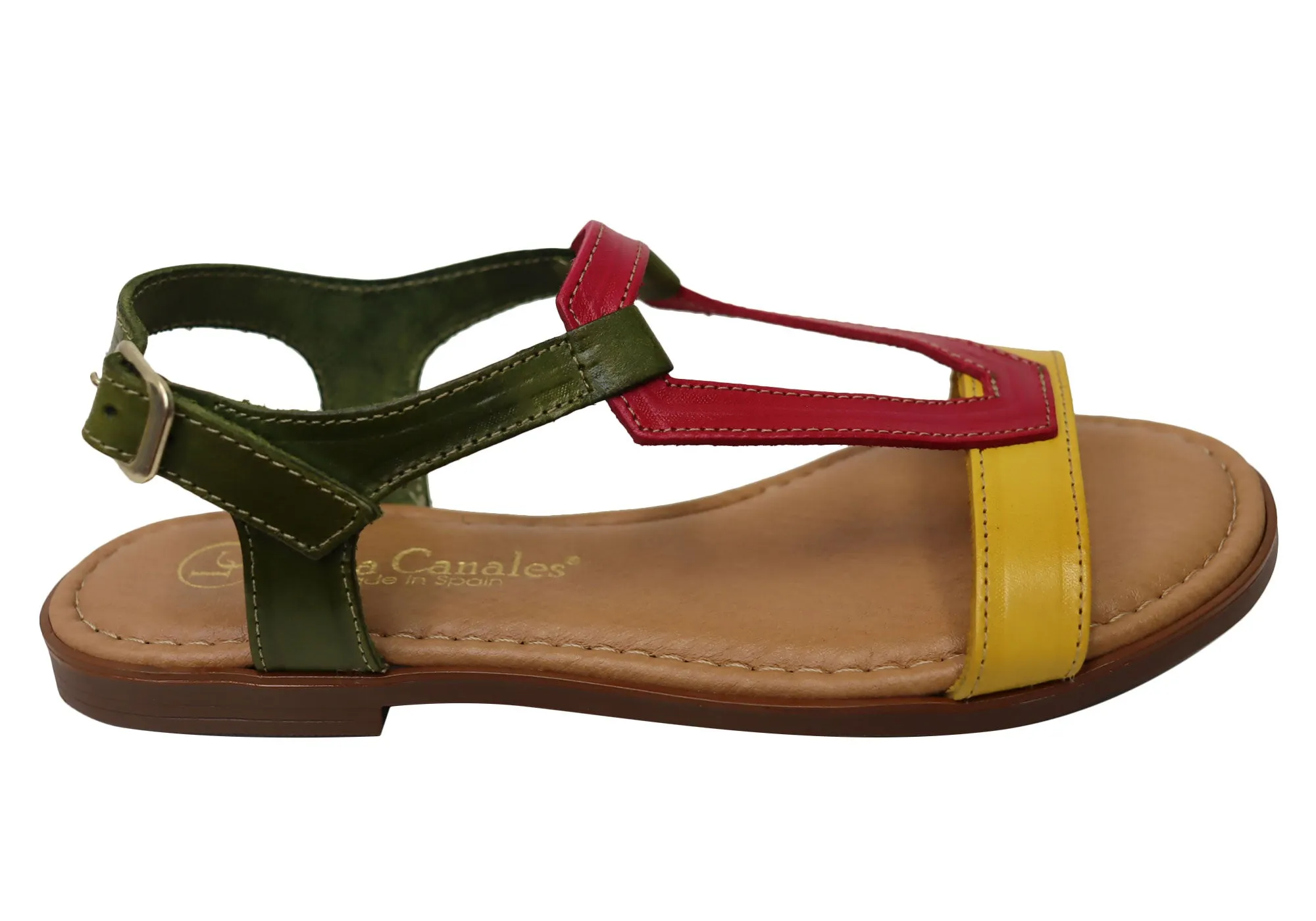 Lola Canales Courtney Womens Comfortable Leather Sandals Made In Spain