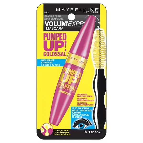 Maybelline (Classic Black) Pump Up Colossal Mascara 0.32oz