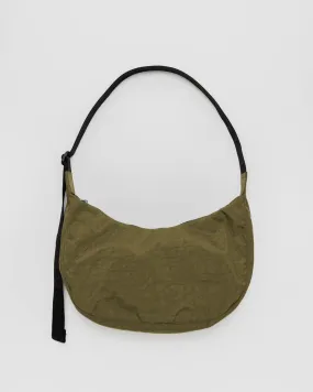 Medium Nylon Crescent Bag - Olive