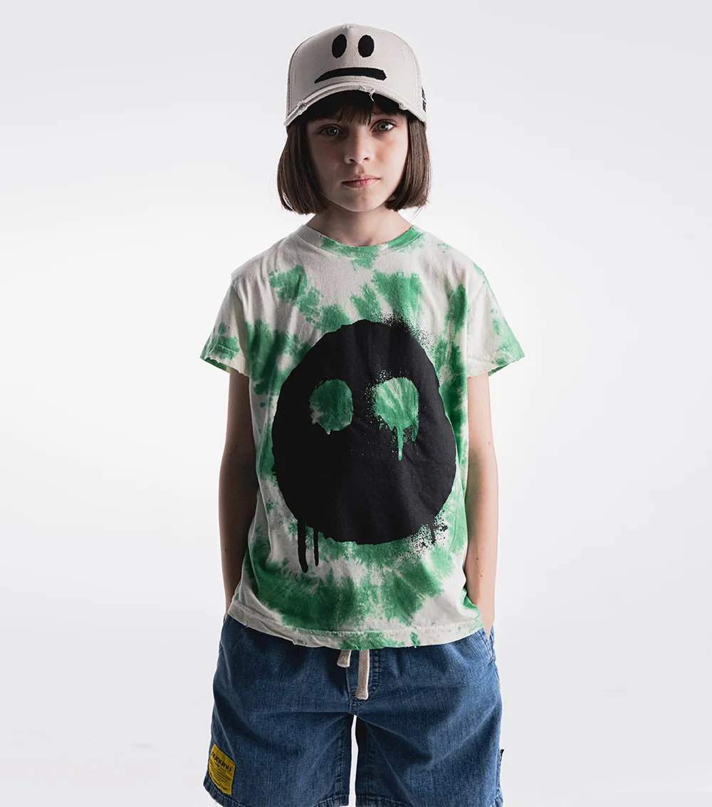 melting mask tie dye t-shirt