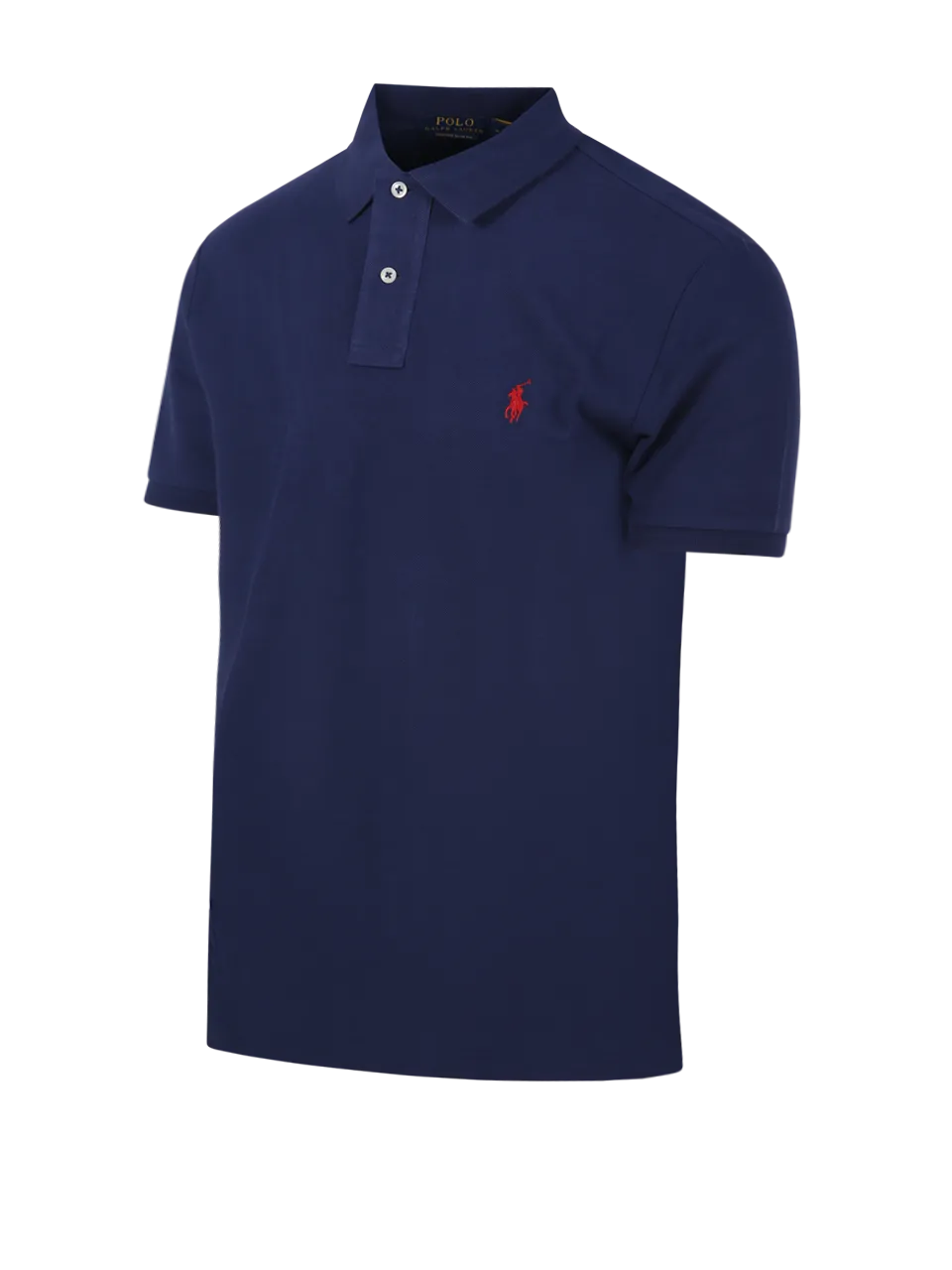 MEN RALPH LAUREN BLUE COTTON POLO