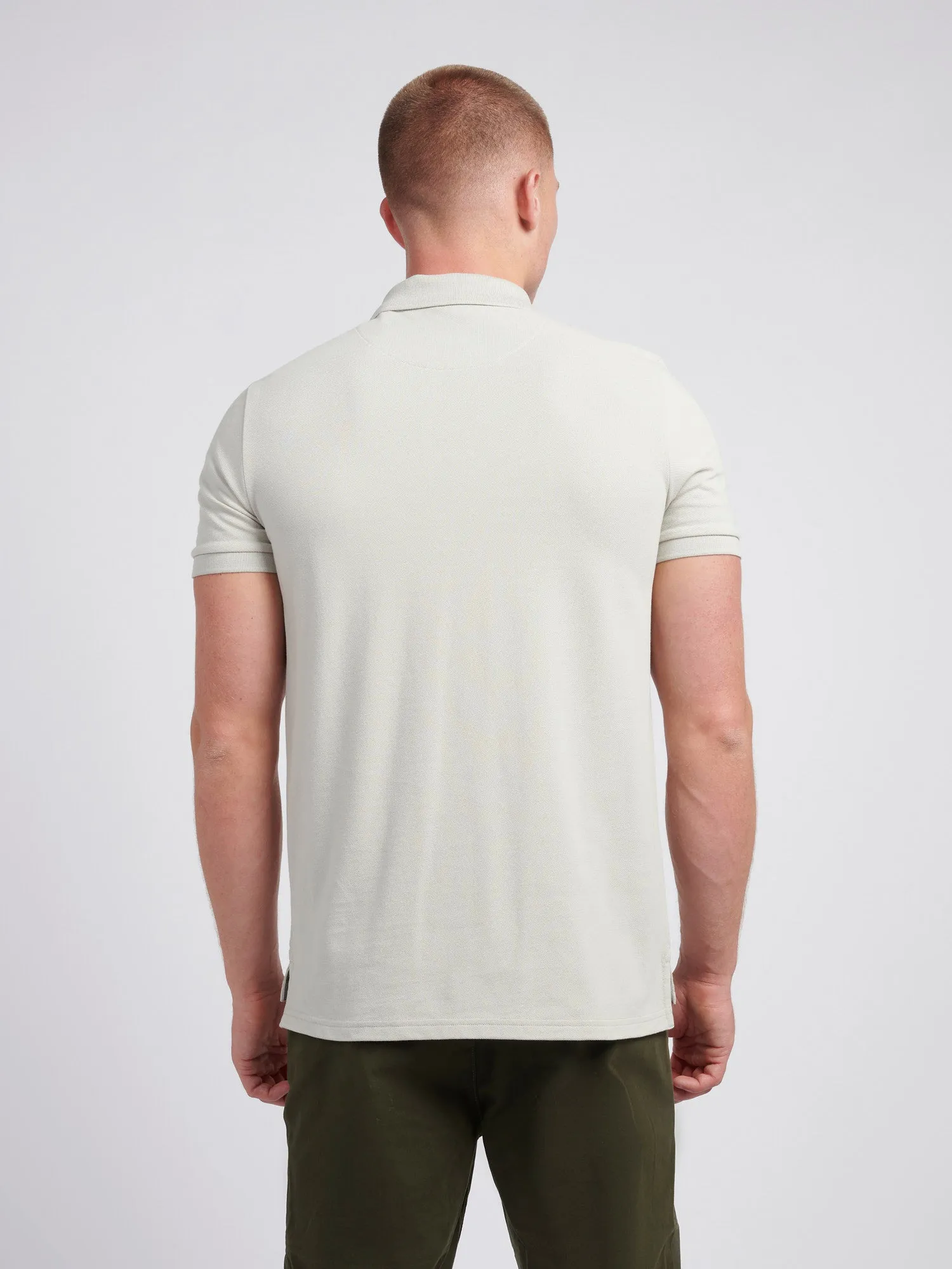 Mens Pique Polo Shirt in Moonstruck